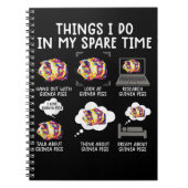 ギニおもしろいー豚の暇な時にやること ノートブック (正面)