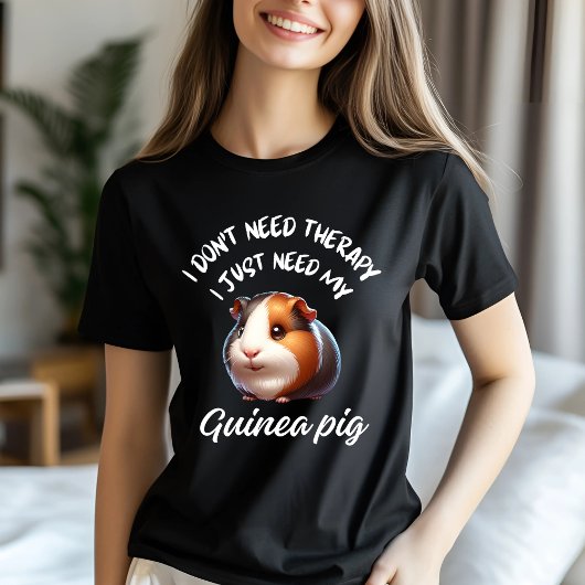 ギニアおもしろいピグオーバーセラピー引用文 Tシャツ
