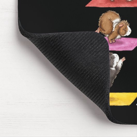 ギニアおもしろいピグヨガ マウスパッド (コーナー)