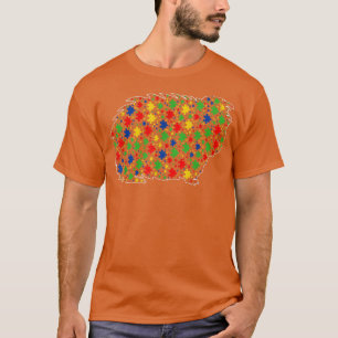 ギニアおもしろいブタ動物パズル片自閉症アワル Tシャツ