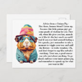 ギニアおもしろい豚からのアドバイス ポストカード (正面/裏面)