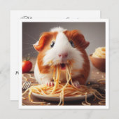 ギニアおもしろい豚の夕食の招待、ギニア豚 招待状 (正面/裏面)