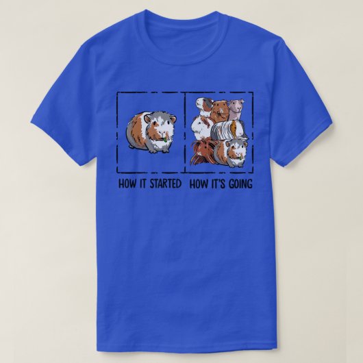 ギニアおもしろい豚の恋人どのように始まったミームかわいいCa Tシャツ (デザイン正面)