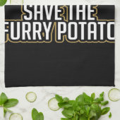 ギニアおもしろい豚の愛好家 救| The Furry Potato キッチンタオル (折り畳み)