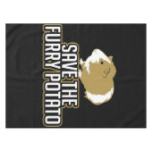 ギニアおもしろい豚の愛好家 救| The Furry  Potato テーブルクロス (正面(横))