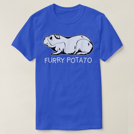 ギニアおもしろい豚の毛皮のポテトキッズ男性の女性T市 Tシャツ (デザイン正面)