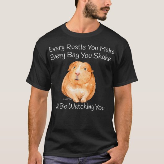ギニアおもしろい豚の食品 Tシャツ (正面)