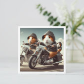 ギニアおもしろい豚招待状モルモット・ディナー 招待状 (スタンド正面)