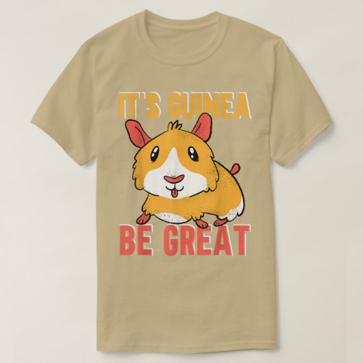ギニアおもしろい豚293 Tシャツ (デザイン正面)