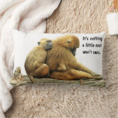 ギニアのヒヒ ランバークッション (ブランケット)