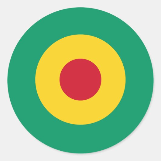 ギニアの丸デル国旗の記号と軍の軍隊a ラウンドシール (正面)