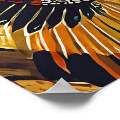 ギニアの鳥のキャッチ・ティック – AIがアートワークを生成。 ポスター (角)