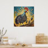 ギニアの鳥のキャッチ・ティック – AIがアートワークを生成。 ポスター (キッチン)