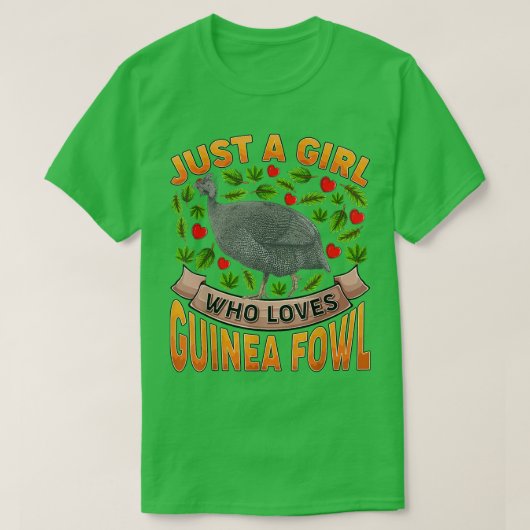 ギニアの鳥の恋人グインを愛する女の子 Tシャツ (デザイン正面)