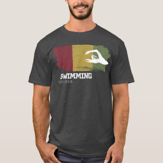 ギニアスイミング泳ぐ人ウォータースポーツ水泳 Tシャツ