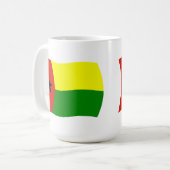 ギニアビサウの国旗マグカップ コーヒーマグカップ (正面左)