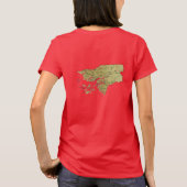 ギニアビサウの旗と地図のTシャツ Tシャツ (裏面)