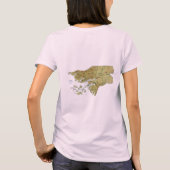 ギニアビサウの旗＋地図＋テキストTシャツ Tシャツ (裏面)