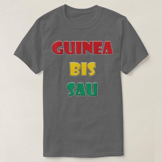 ギニアビサウカラフルワード Tシャツ (デザイン正面)