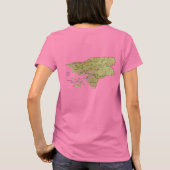 ギニアビサウ国旗と地図dk Tシャツ (裏面)
