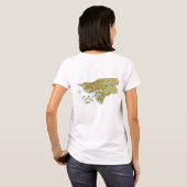ギニアビサウ国旗と地図dk Tシャツ (裏面フル)