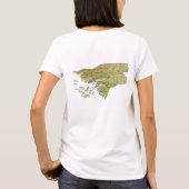 ギニアビサウ国旗と地図dk Tシャツ (裏面)