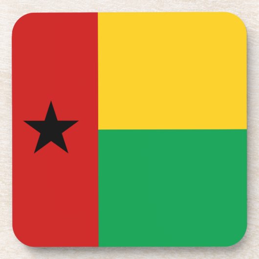 ギニアビサウ国旗のコースター コースター (正面)