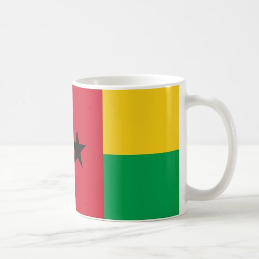 ギニアビサウ国旗のセラミックマグカップ コーヒーマグカップ (右)