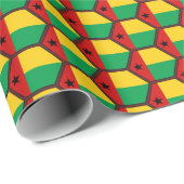 ギニアビサウ国旗のハニカムラッピング紙 ラッピングペーパー (ロールコーナー)