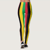 ギニアビサウ国旗の色ストライプの レギンス (裏面)