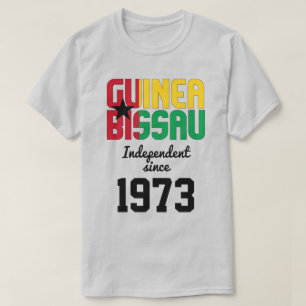 ギニアビサウ国旗独立お祝い Tシャツ