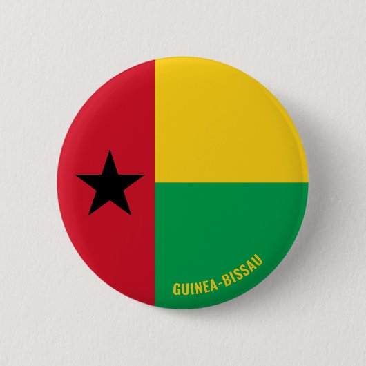 ギニアビサウ国旗魅力的国 缶バッジ (正面)