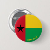 ギニアビサウ国旗魅力的国 缶バッジ (正面&裏面)