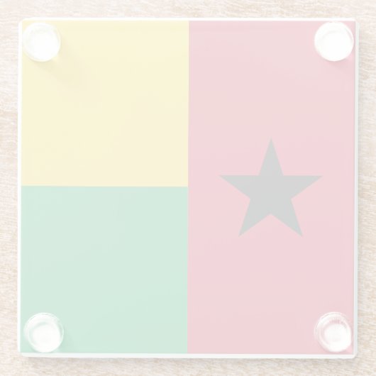 ギニアビサウ国旗 ガラスコースター (裏面)