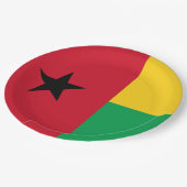 ギニアビサウ国旗 ペーパープレート (アングル)