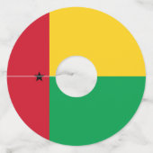 ギニアビサウ国旗 ワイングラスタグ (裏面)