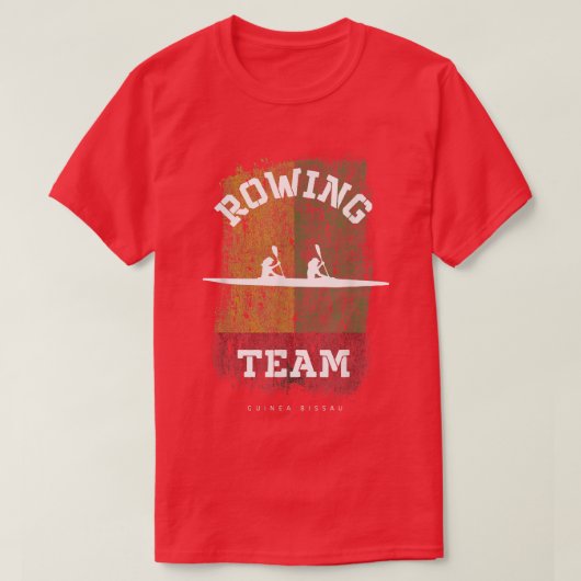ギニアビサウ漕ぎチームオアルスウーマンローワーガールロー Tシャツ (デザイン正面)