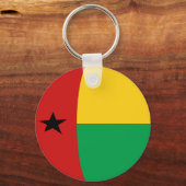 ギニアビサウ魚目国旗のキーチェーン キーホルダー (正面)
