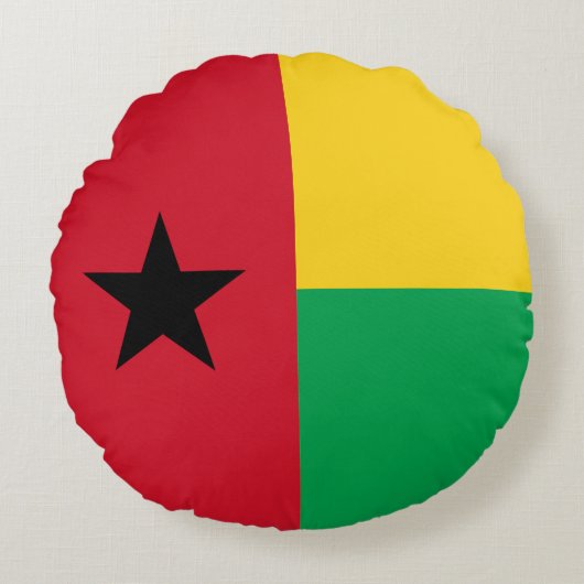 ギニアビサウ 国旗 ラウンドクッション (正面)