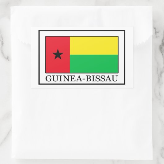 ギニアビサウ 長方形シール (バッグ)