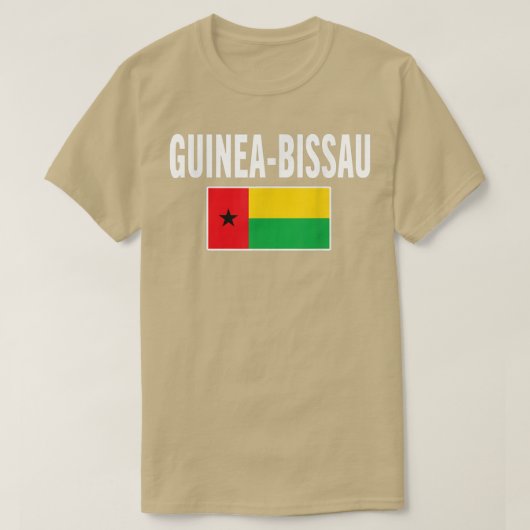 ギニアビサウBissauan Tee国旗のお土産ギフト Tシャツ (デザイン正面)