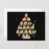ギニアピグのクリスマスツリーライトおもしろいクリスマスギフト ポストカード (正面/裏面)