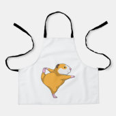 ギニアピグアットヨガストレッチエクササイズ エプロン (正面)