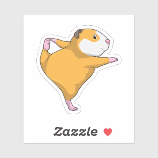 ギニアピグアットヨガストレッチエクササイズ シール (シート)