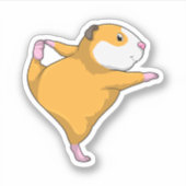 ギニアピグアットヨガストレッチエクササイズ シール (正面)