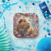 ギニアピグアミジン春の花 ペーパープレート (パーティー)