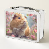 ギニアピグアミジン春の花 メタルランチボックス (裏面)