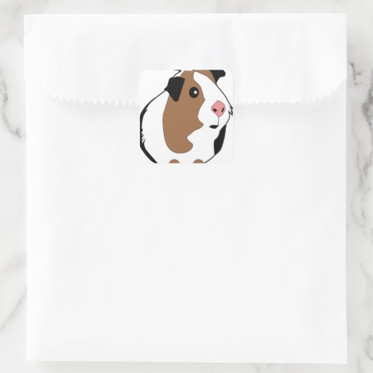 ギニアピグイラストレーション スクエアシール (バッグ)