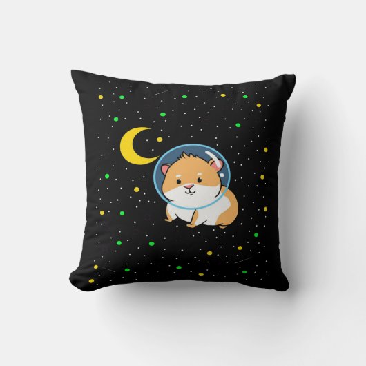 ギニアピグイン宇宙 |かわいい天文学モルモット クッション (正面)