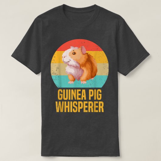 ギニアピグウィスペラーギニおもしろいンピグデザイン Tシャツ (デザイン正面)